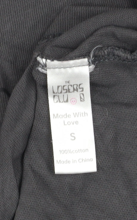 The Losers Club Men’s Black Graphic Crew Neck Cotton T-Shirt Size S - Image 5