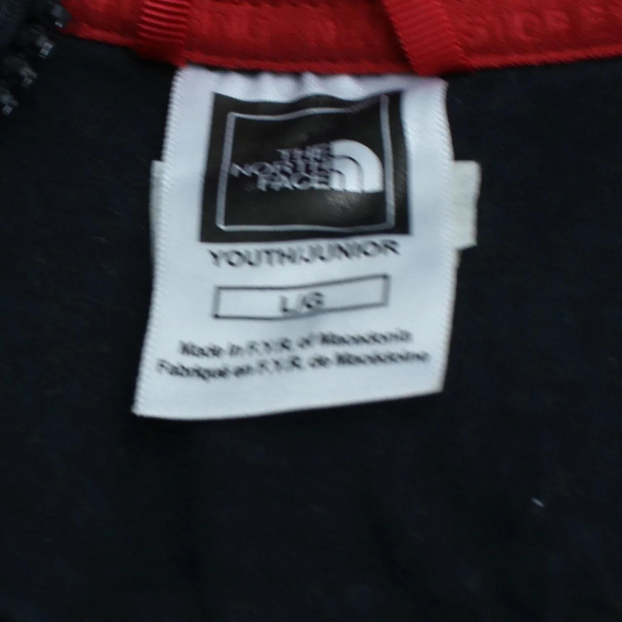 The North Face Boys Black Full Zip Hoodie L/G Cotton Blend Casual - Image 5