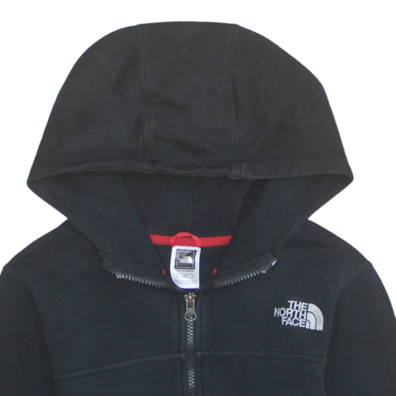 The North Face Boys Black Full Zip Hoodie L/G Cotton Blend Casual - Image 8