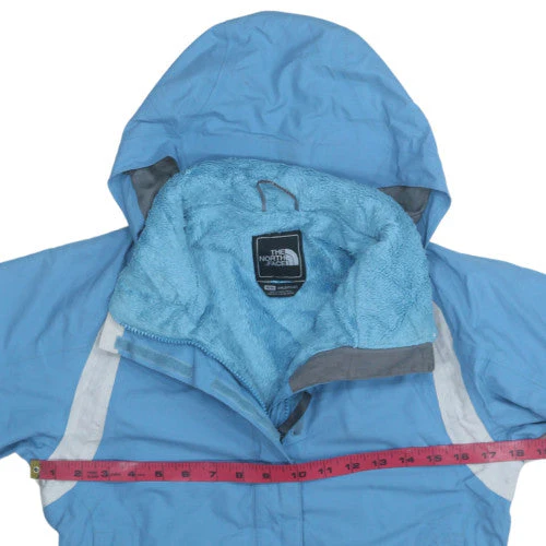 The North Face Boys Blue Hooded Waterproof Puffer Jacket M Winter Coat - Image 2