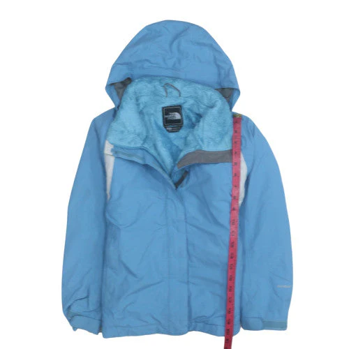 The North Face Boys Blue Hooded Waterproof Puffer Jacket M Winter Coat - Image 3