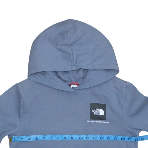 The North Face Boys Blue Pullover Hoodie XL Cotton Blend Fleece - Image 2