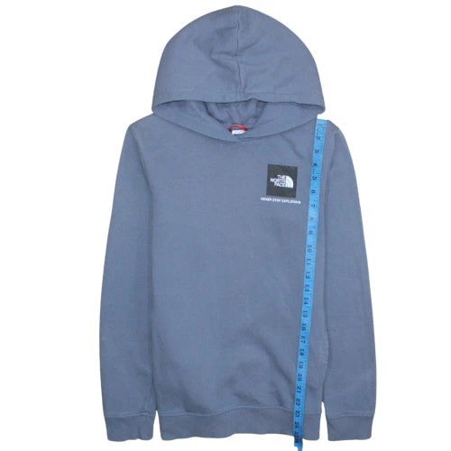 The North Face Boys Blue Pullover Hoodie XL Cotton Blend Fleece - Image 3
