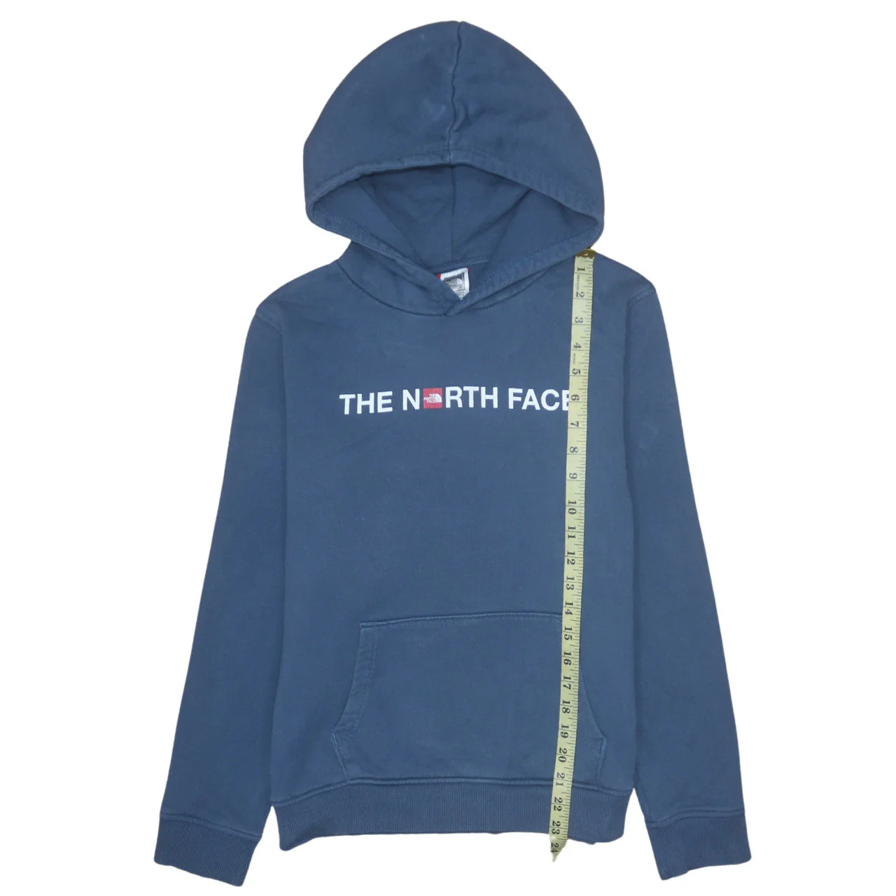 The North Face Boys Blue Pullover Hoodie XL Cotton Fleece Sweatshirt - Image 3