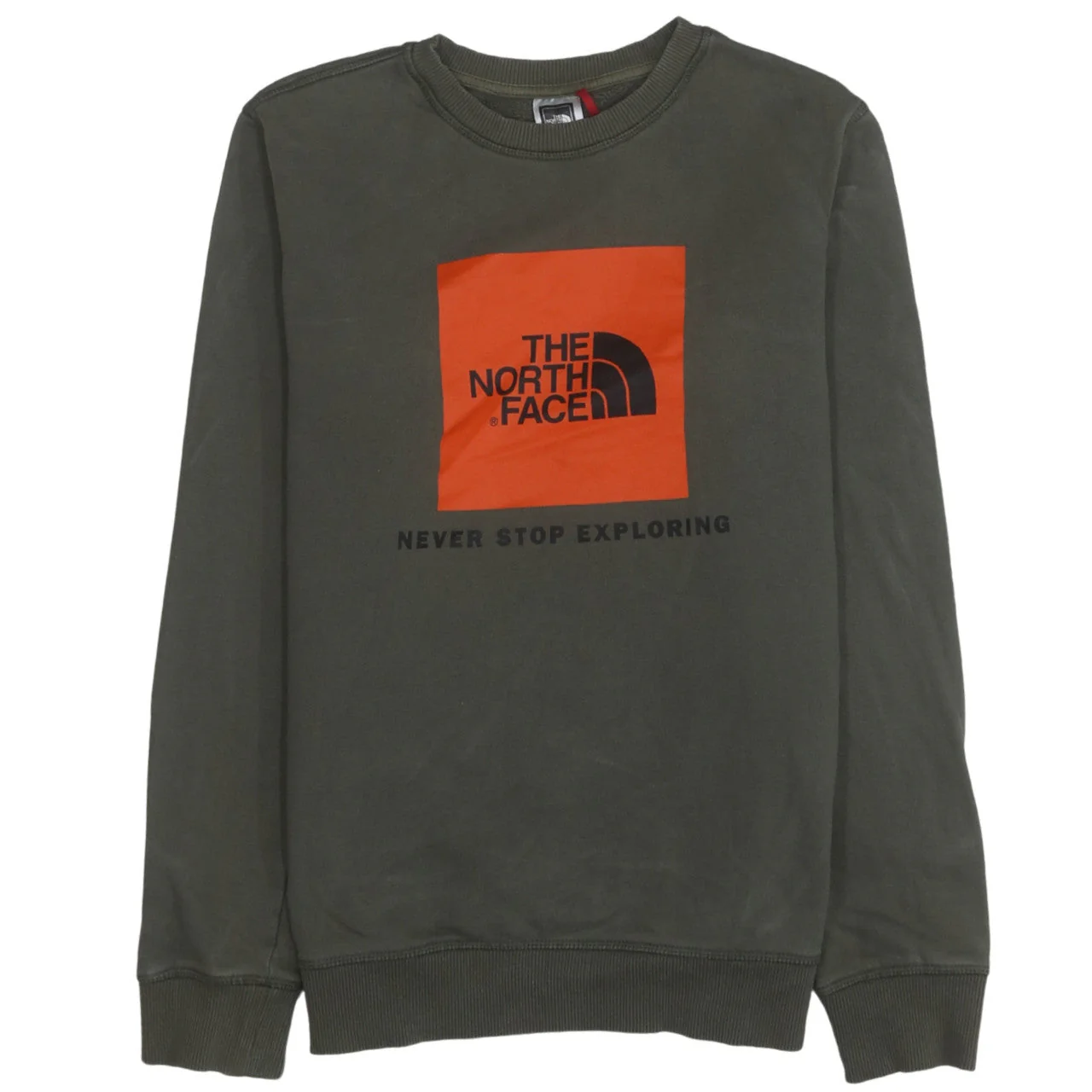 The North Face Boys Green XL Pullover Sweatshirt with Logo Graphic Print