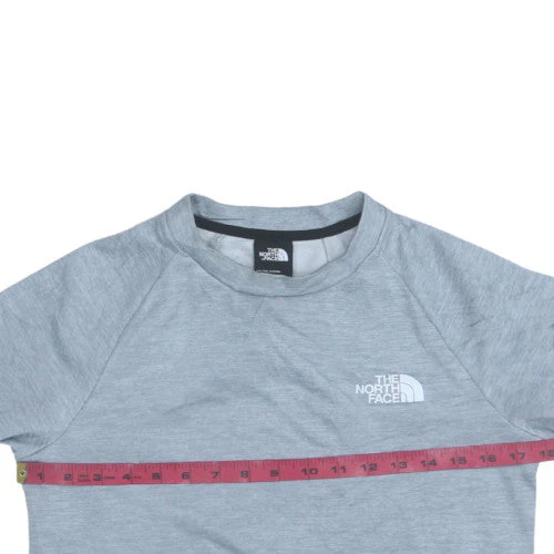 The North Face Boys Grey Crew Neck Sweatshirt Size L Youth Fleece - Image 2