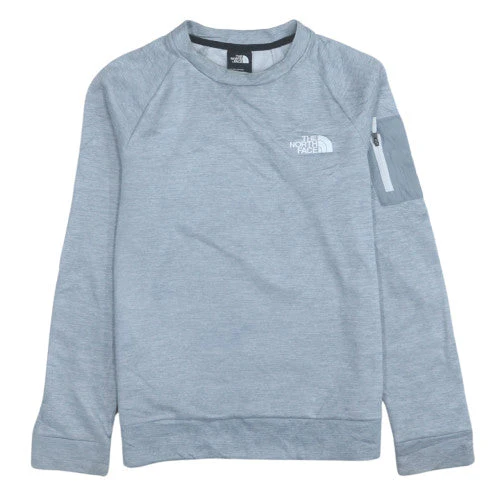 The North Face Boys Grey Crew Neck Sweatshirt Size L Youth Fleece - Image 4