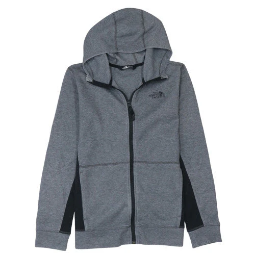 The North Face Boys Grey XL Full Zip Hoodie - Cotton Blend Outdoor Sweatshirt