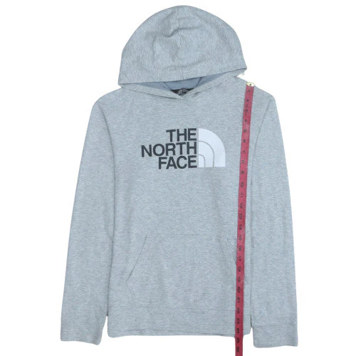The North Face Boys Grey XL Pullover Hoodie with Logo Print - Image 3