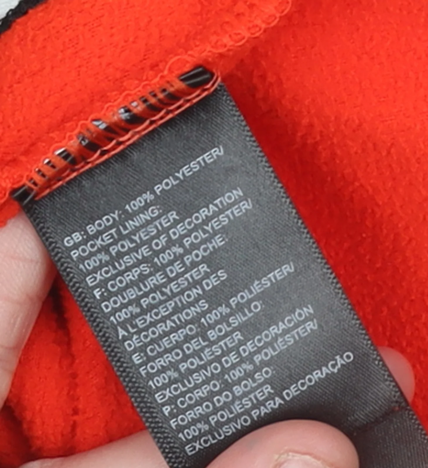 The North Face Boys Red Full Zip Fleece Hoodie Size 6 Years - Image 5