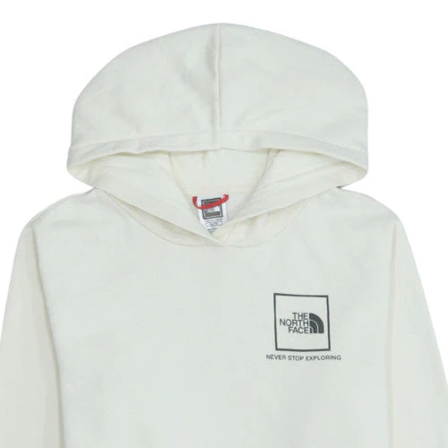 The North Face Boys White Pullover Hoodie XL Fleece Logo Sweatshirt - Image 8