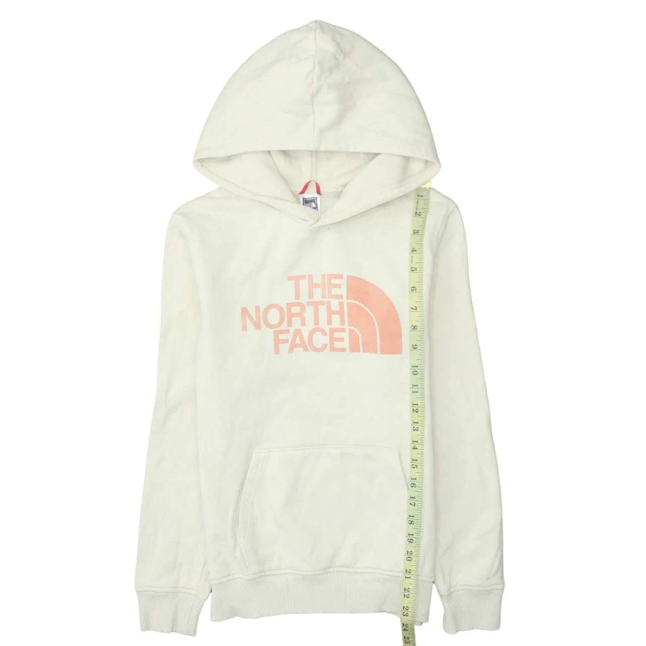 The North Face Girls Ivory Pullover Hoodie L Graphic Logo Cotton - Image 3