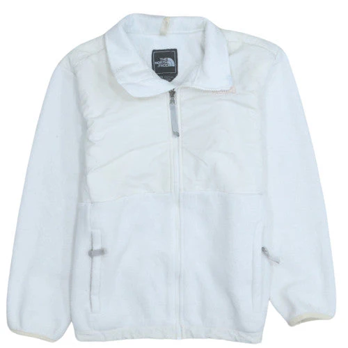 The North Face Girls White Fleece Full Zip Jacket Size L