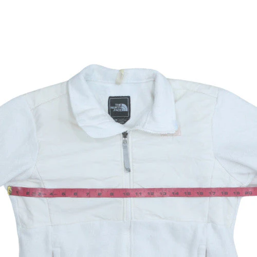 The North Face Girls White Fleece Full Zip Jacket Size L - Image 3