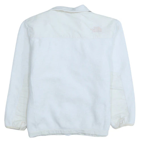 The North Face Girls White Fleece Full Zip Jacket Size L - Image 4