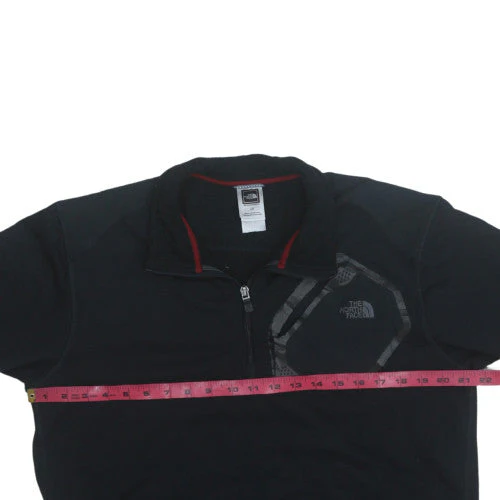The North Face Men's Black Fleece 1/4 Zip Pullover Sweatshirt M - Image 2