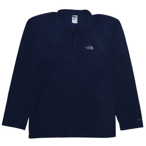 The North Face Mens Blue Fleece Half Zip Pullover Sweatshirt L