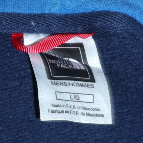 The North Face Men's Blue Pullover Hoodie L Outdoor Cotton - Image 5