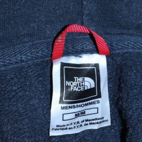 The North Face Men's Blue Pullover Hoodie Medium Fleece - Image 6