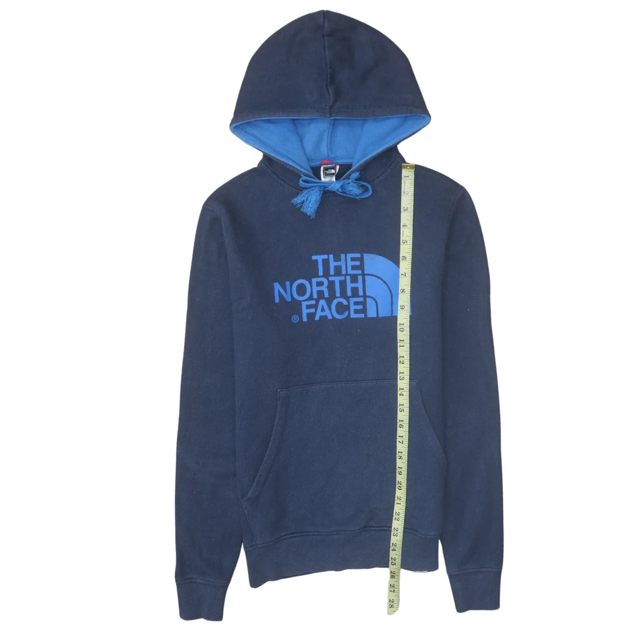 The North Face Men's Blue Pullover Hoodie XS Logo Outdoor Fleece - Image 2