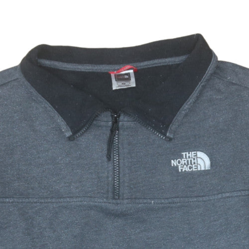 The North Face Men's Grey 1/4 Zip Collared Sweatshirt Size M - Image 7