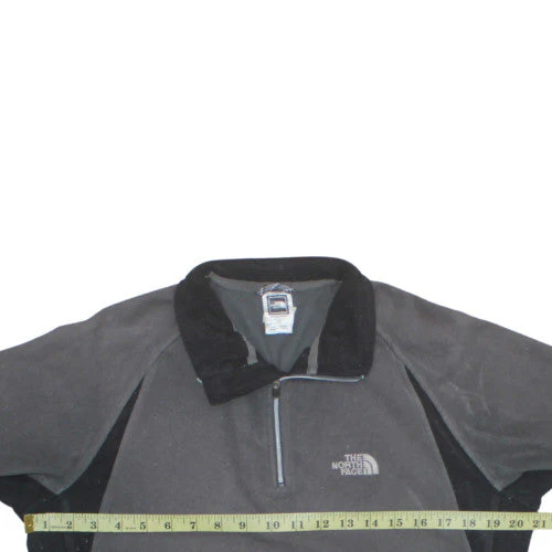 The North Face Men's Grey Fleece 1/4 Zip Pullover Sweatshirt S - Image 2