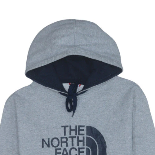 The North Face Men's Grey Pullover Hoodie M Outdoor Fleece Logo - Image 7