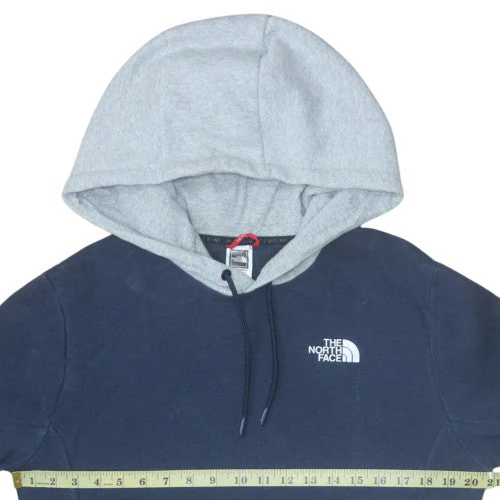 The North Face Mens Navy & Grey Pullover Hoodie Size S Cotton Blend - Image 2