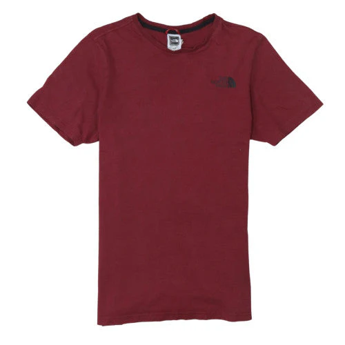 The North Face Men's Red Cotton Crew Neck Short Sleeve T-Shirt XS