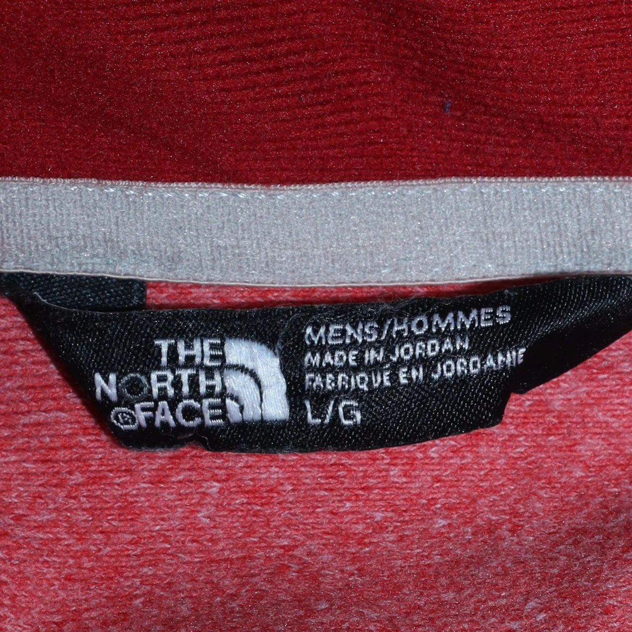 The North Face Men's Red Full Zip Fleece Jacket Size L Hiking - Image 5