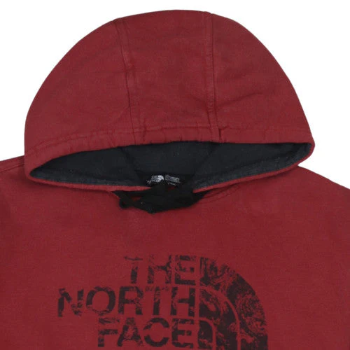 The North Face Men's Red Pullover Fleece Hoodie Size L - Image 8