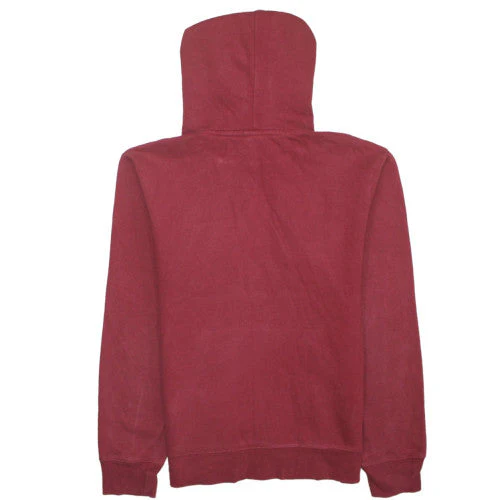 The North Face Mens Red Pullover Hoodie Size S Logo Fleece - Image 4