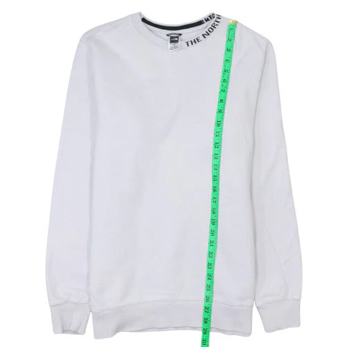 The North Face Men's White Medium Crew Neck Pullover Sweatshirt - Image 2