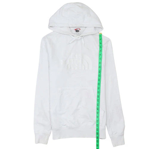 The North Face Men's White Pullover Hoodie Size S Logo Cotton - Image 3