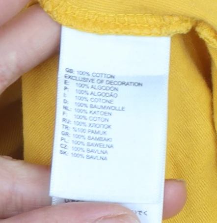 The North Face Men's Yellow Cotton Crew Neck T-Shirt L - Image 4