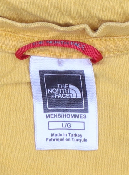 The North Face Men's Yellow Cotton Crew Neck T-Shirt L - Image 5