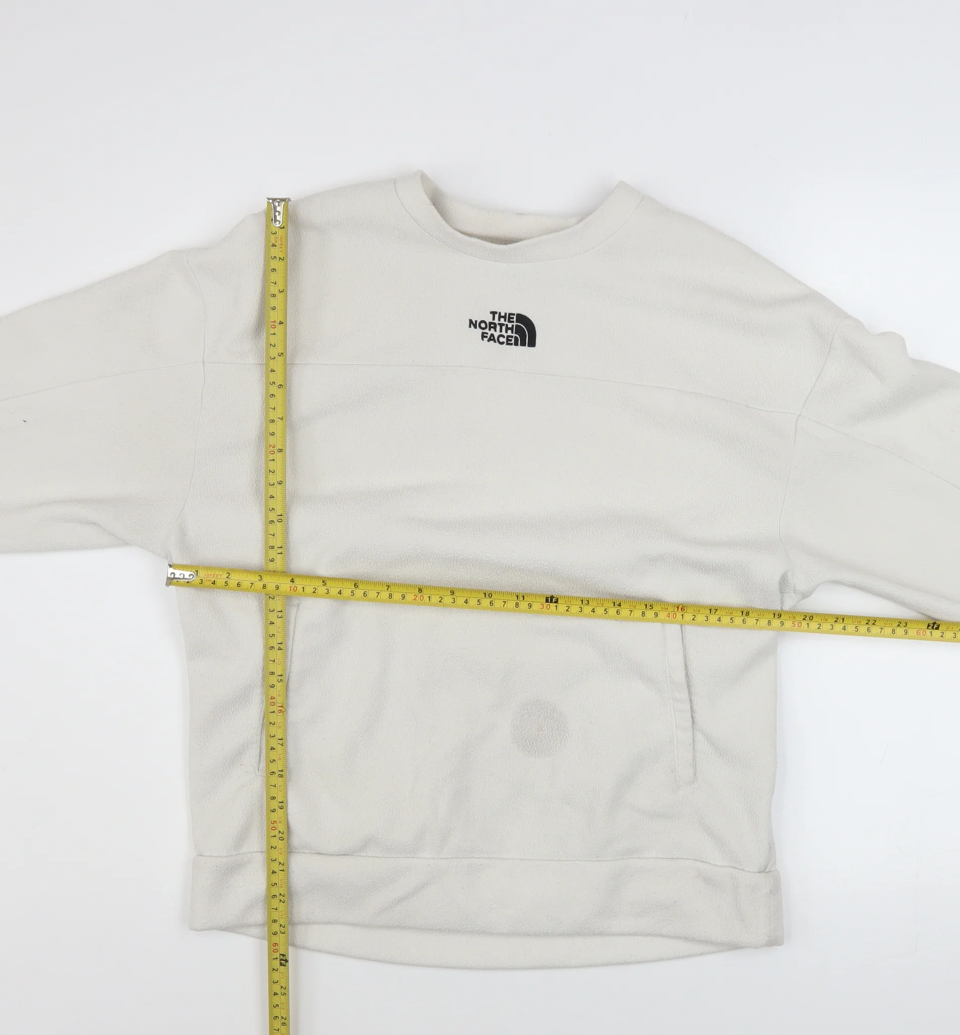 The North Face Womens Beige Fleece Pullover Sweatshirt Size M - Image 2