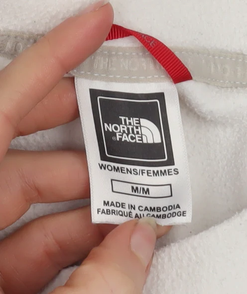 The North Face Womens Beige Fleece Pullover Sweatshirt Size M - Image 4