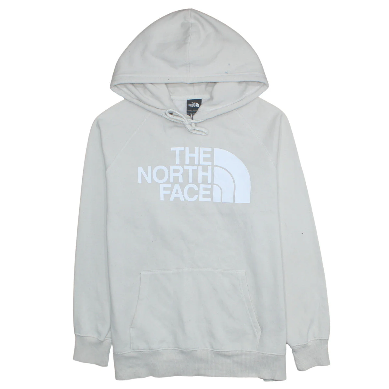 The North Face Womens Beige Large Pullover Hoodie Cotton Blend