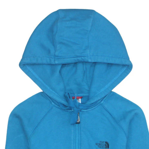 The North Face Women's Blue Full Zip Hoodie Size S 100% Cotton - Image 8