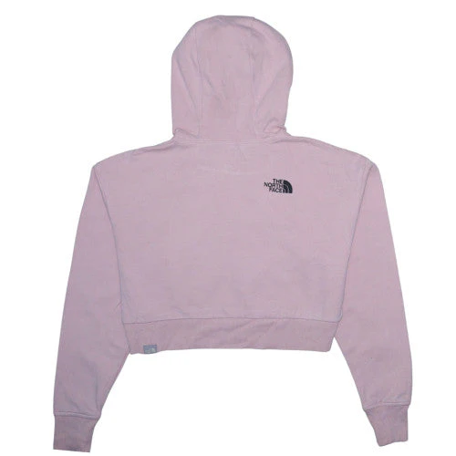 The North Face Womens Pink Crop Pullover Hoodie Size S Cotton Blend - Image 4