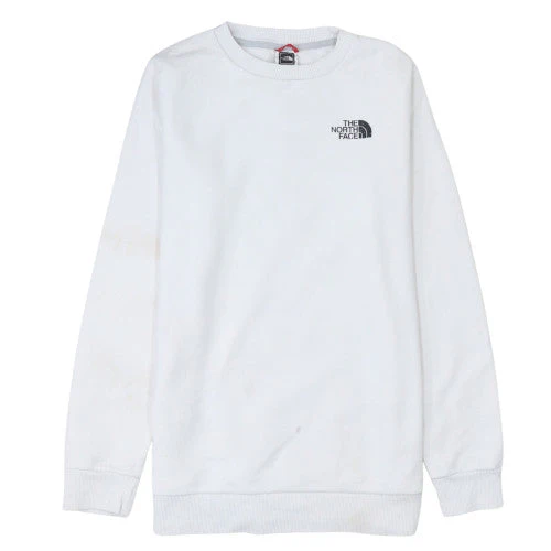 The North Face Womens White Crew Neck Pullover Sweatshirt Size S
