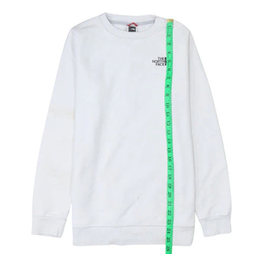 The North Face Womens White Crew Neck Pullover Sweatshirt Size S - Image 2