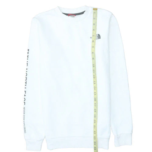 The North Face Womens White Crew Neck Sweatshirt XS Relaxed Fit - Image 3