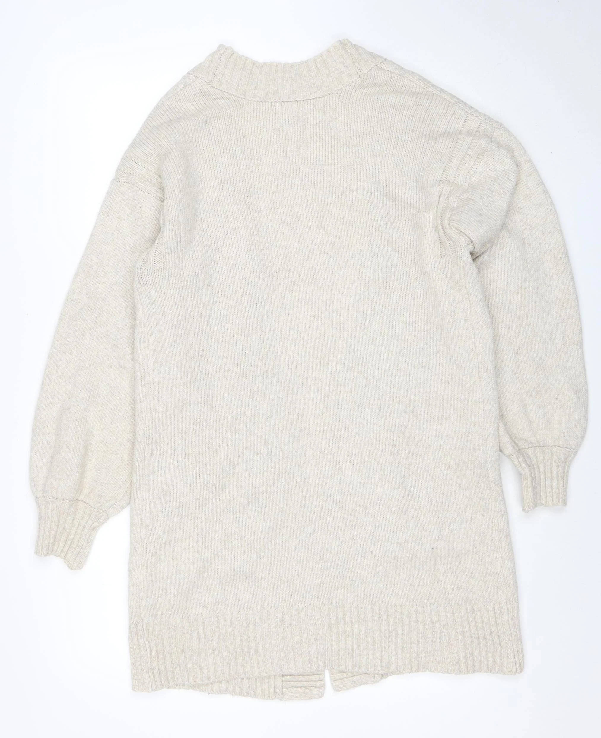 The Other World Women’s Beige Wool Blend Long Sleeve Cardigan S - Image 3