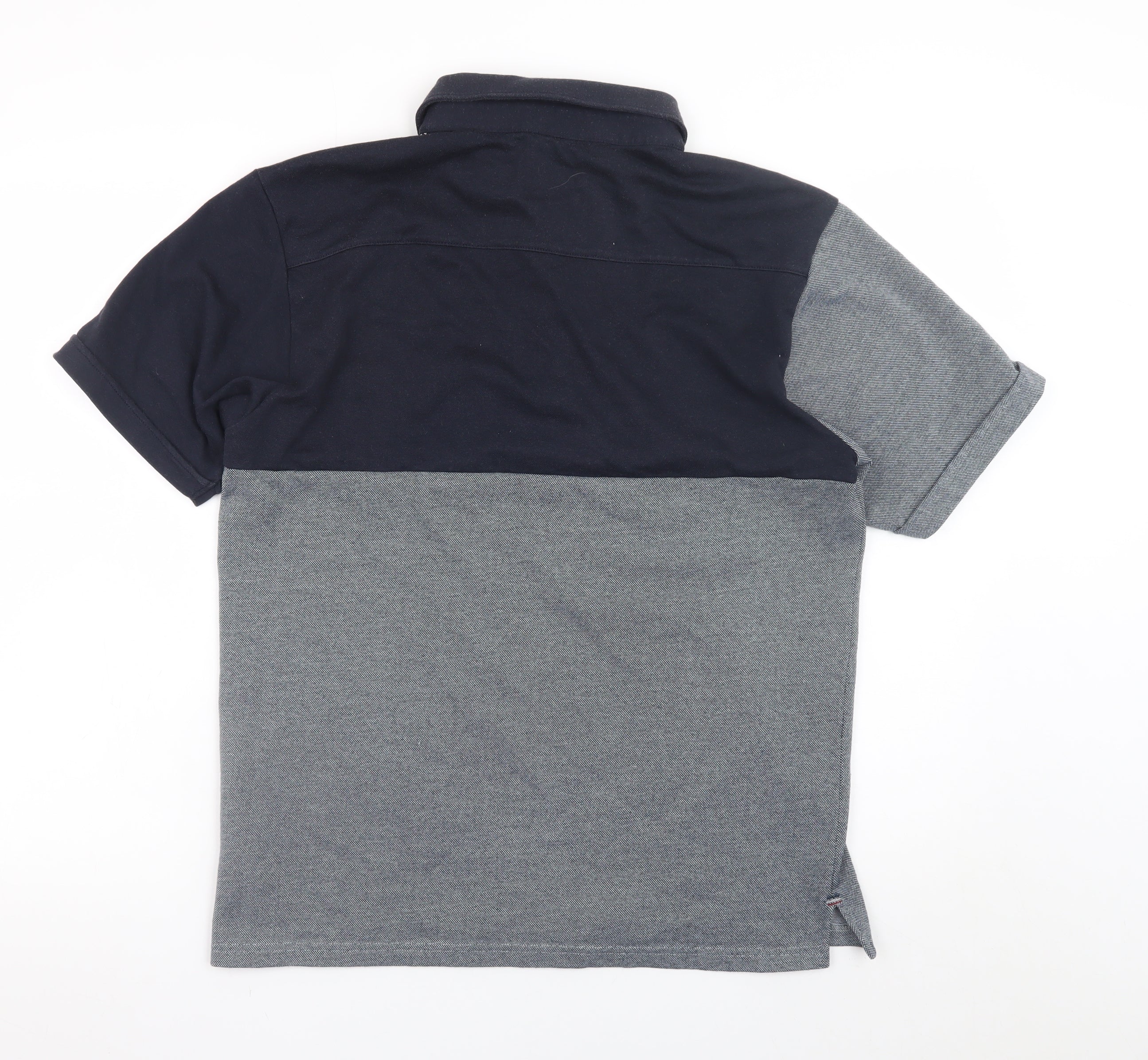 THE SHOP TK Men's Grey Colourblock Polo Shirt XL - Image 3