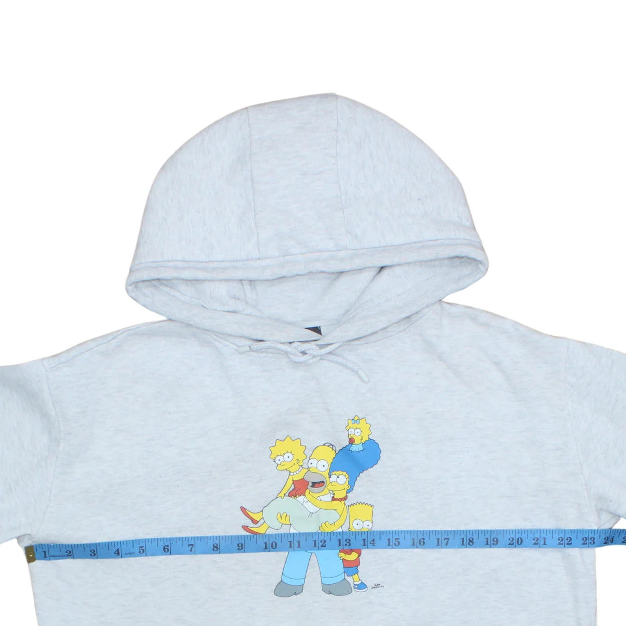 The Simpsons Men's Grey Pullover Hoodie L Graphic Print Fleece - Image 3