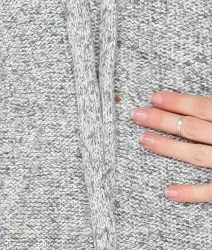 The White Company Women’s Grey Cotton Knit Cardigan UK 8 Long Sleeve Open Front - Image 7