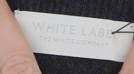 The White Company Women’s Grey Wool Blend Long Sleeve Jumper Size 10 - Image 4