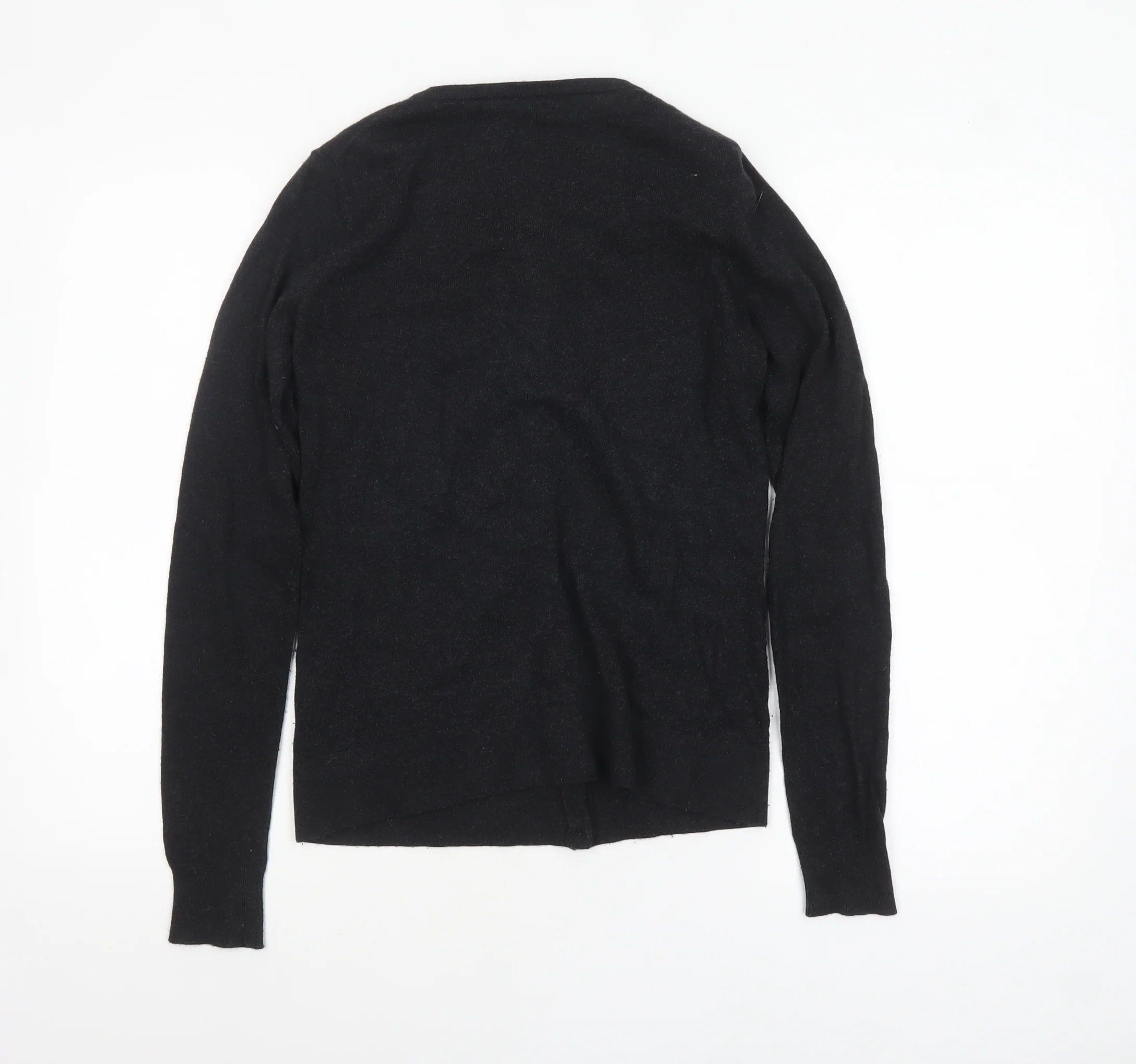 The White Company Women's Black V-Neck Cardigan Size 8 - Image 3